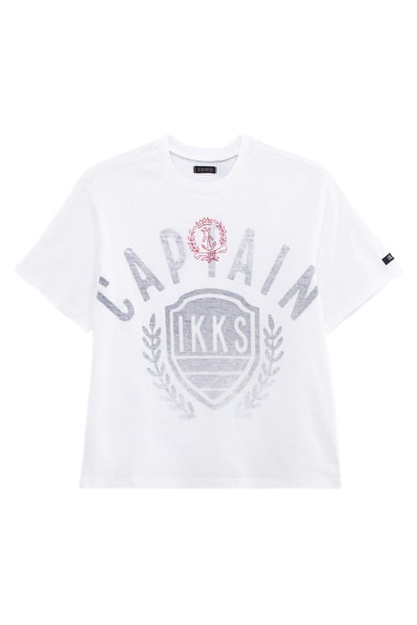 BOYS' WHITE IMAGE T-SHIRT WITH CREST PRINT INSIDE 1