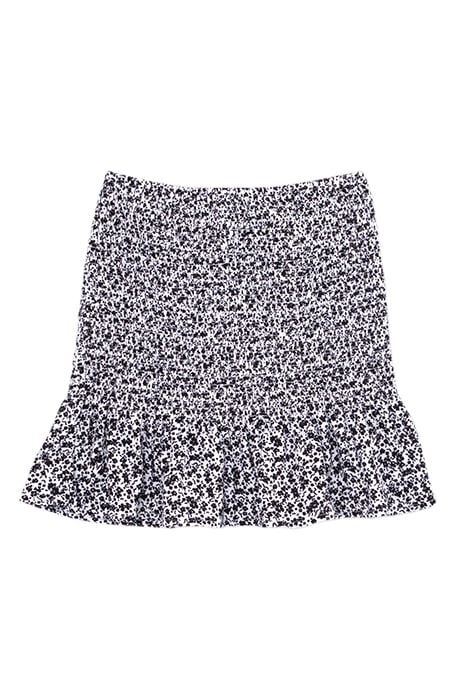 GIRLS' OFF-WHITE SKIRT WITH BLACK FLOWER PRINT 2