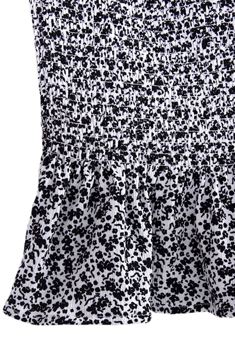 GIRLS' OFF-WHITE SKIRT WITH BLACK FLOWER PRINT 4