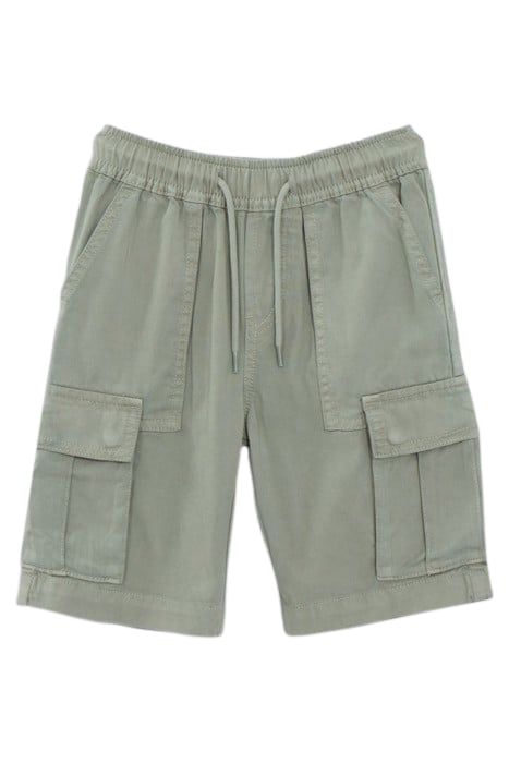 BOYS’ KHAKI CARGO BERMUDA SHORTS WITH ELASTICATED WAIST 1