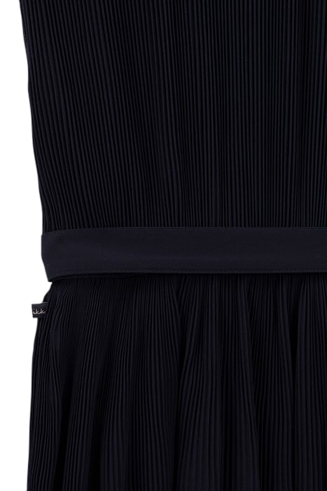 GIRLS’ NAVY PLEATED DRESS WITH BELT 5
