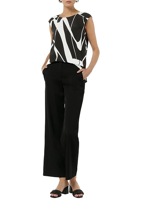 COMMA BLOUSES SLEEVELESS GREY/BLACK 2