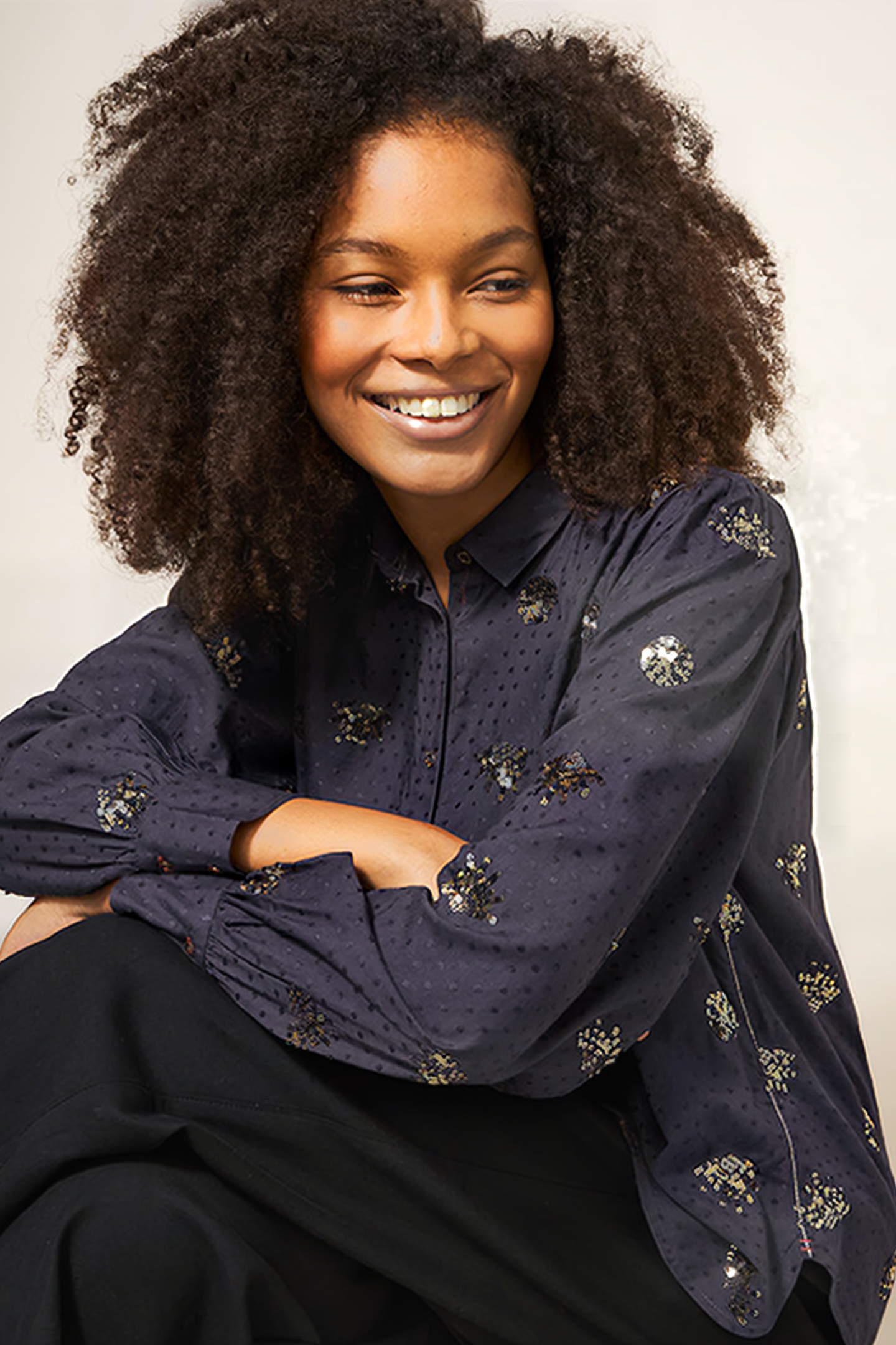 AYLA SEQUIN SHIRT BLACK MULTI 4