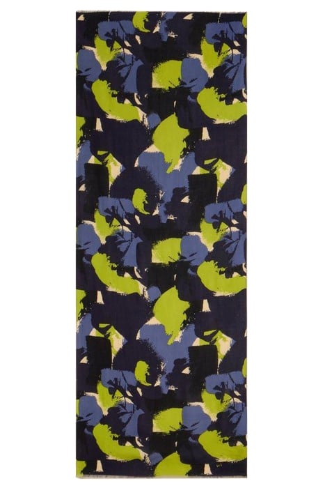 ABSTRACT ECO VERO SCARF BLUE PRINT 2