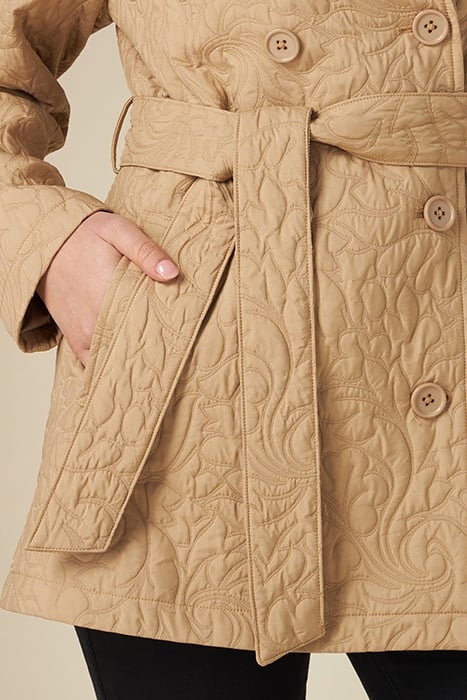 MATELASSÉ MIDI TRENCH COAT NATURAL 4
