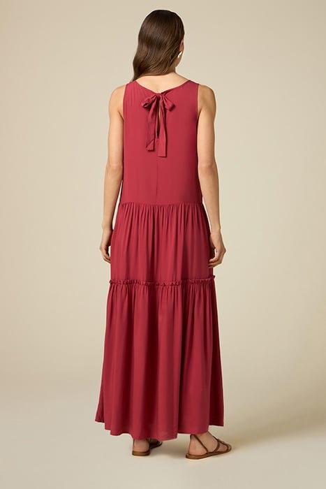 LONG VISCOSE DRESS RED 2