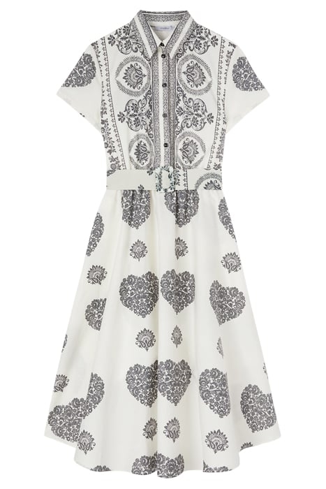ETHNIC PATTERN CHEMISIER DRESS WHITE 3