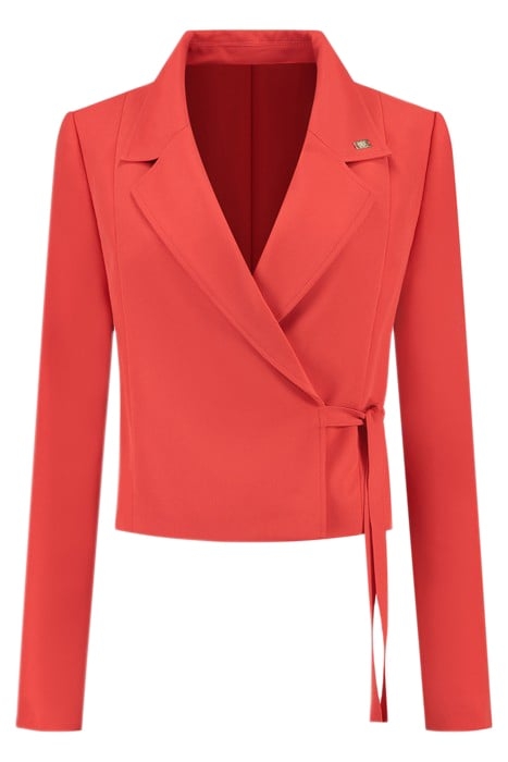 NULA WRAP BLOUSE SHOCKING RED 1