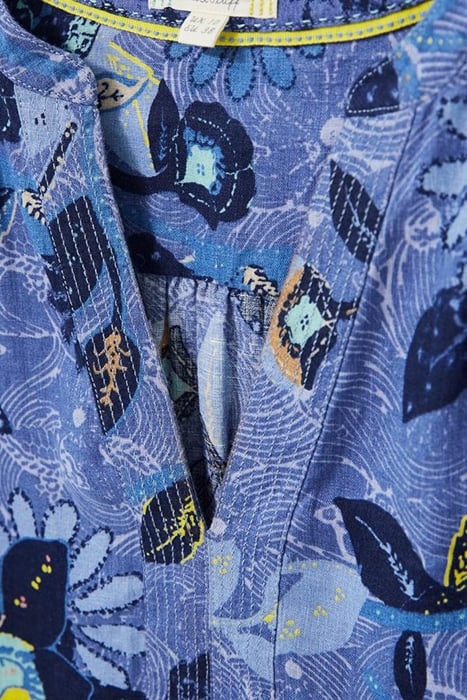 JUNE LINEN TOP BLUE MULTI 4