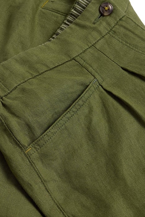 ROWENA LINEN TROUSER DARK GREEN 7