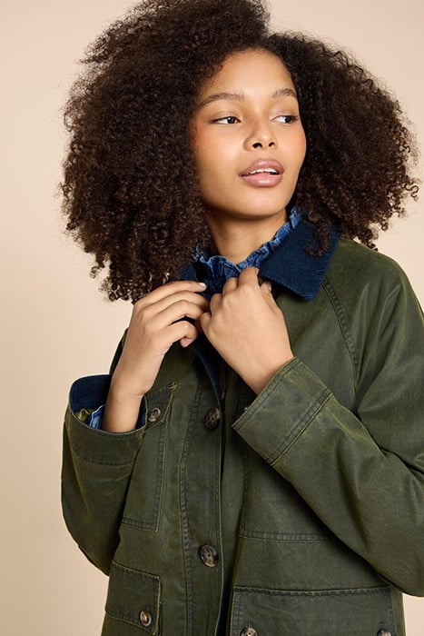 JUNIPER COTTON JACKET KHAKI GREEN 6