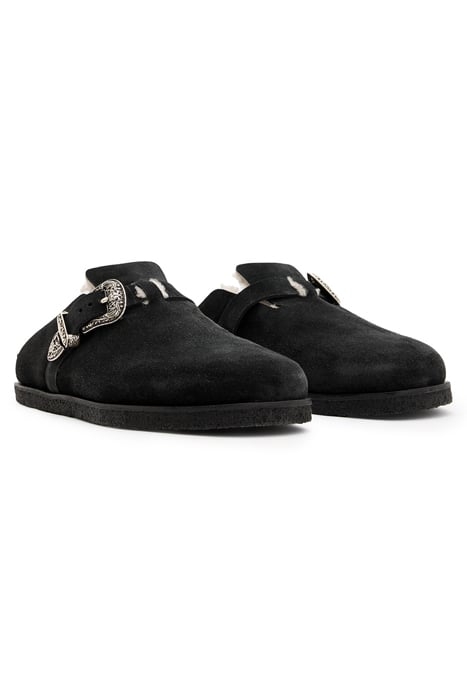 CARLO SHEARLING MULE BLACK 5