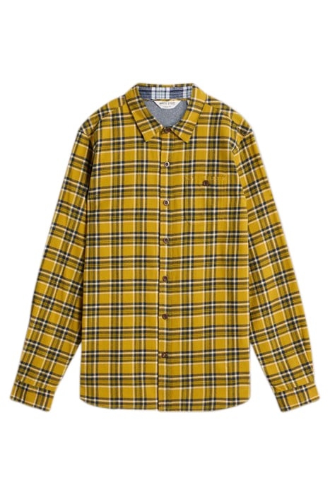 WALLACE BRUSHED CHECK SHIRT YELLOW MULTI 3