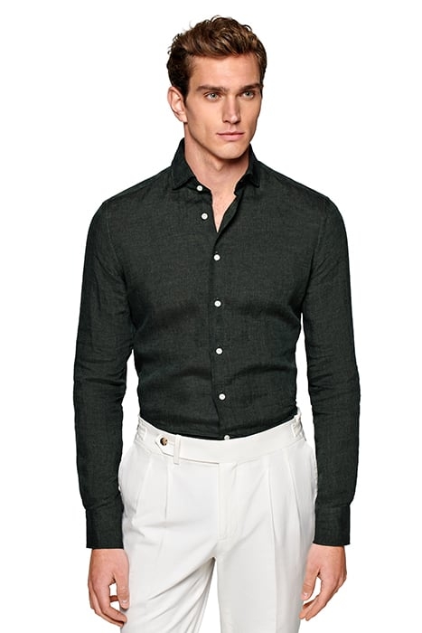 DARK GREEN SLIM FIT SHIRT 1