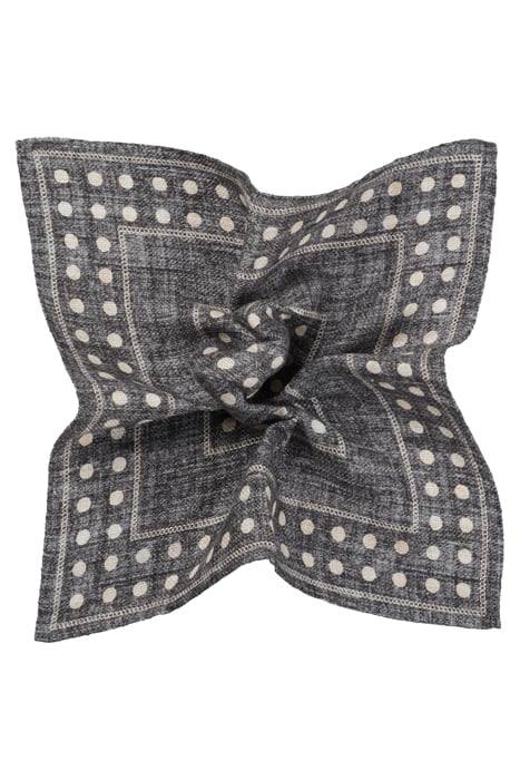 GREY DOTS POCKET SQUARE 1