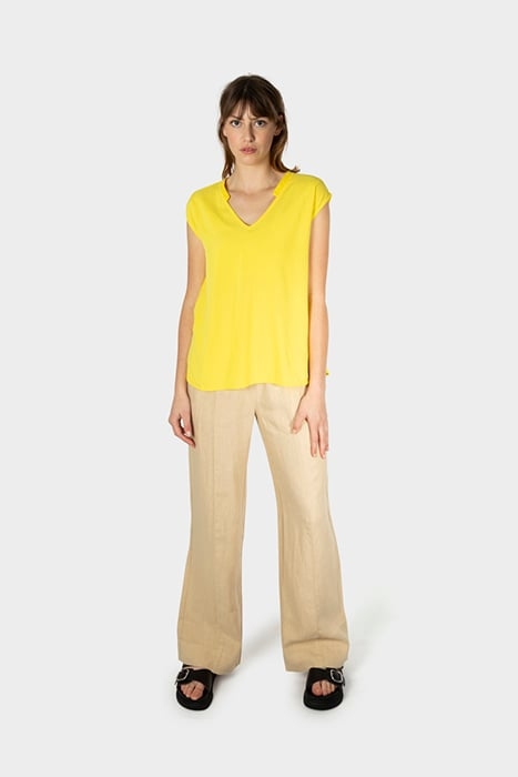 T-SHIRT CAP SLEEVES VIBRANT YELLOW 3