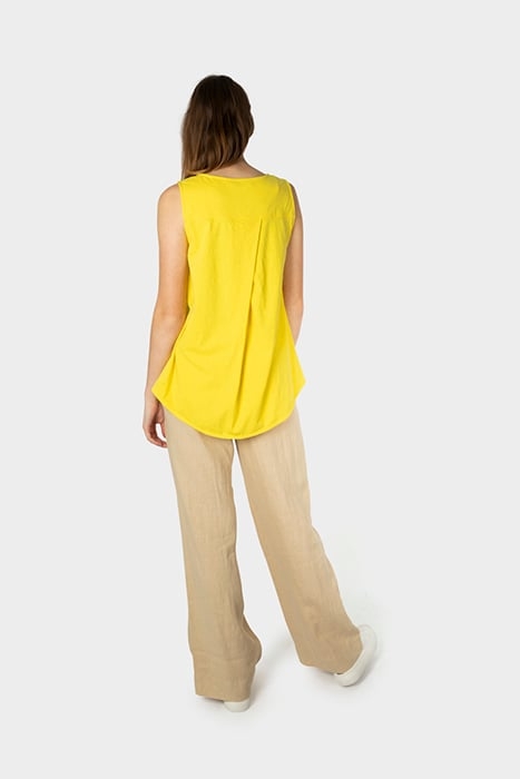 SLEEVELESS T-SHIRT VIBRANT YELLOW 4