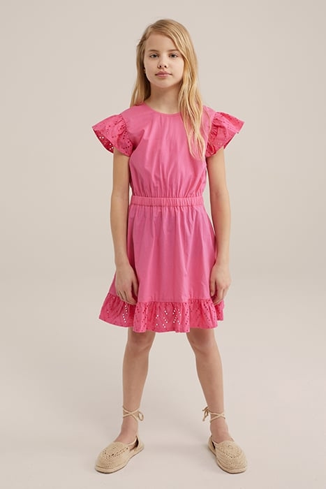 DRESS MID LENGTH BRIGHT PINK 2