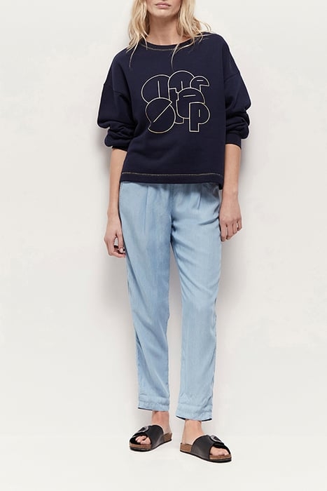 PRISKA - BABY BLUE NEO-CARROT TROUSERS IN LYOCELL®. 1