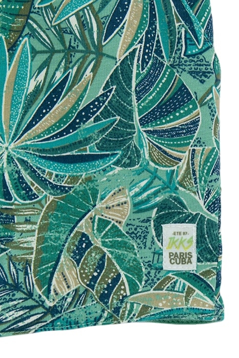 BABY BOYS’ GREEN/EXOTIC MOTIF REVERSIBLE BERMUDA SHORTS 5