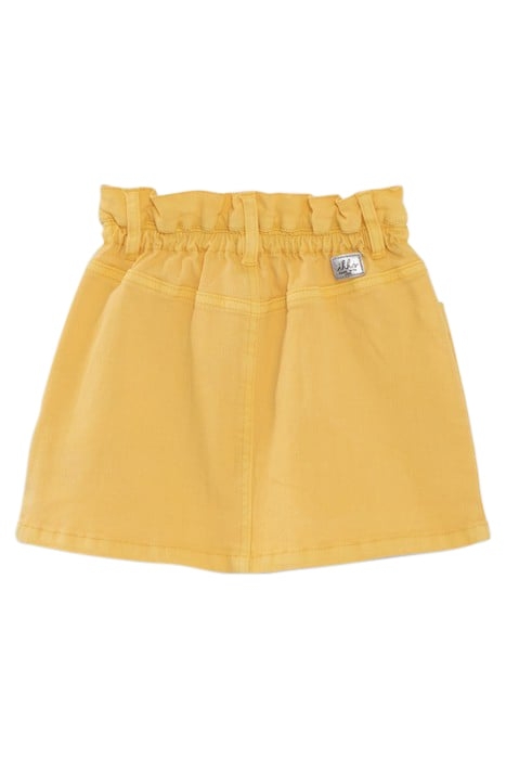 GIRLS' YELLOW DENIM SKIRT WITH ROCK JUNGLE PRINT SCARF 2