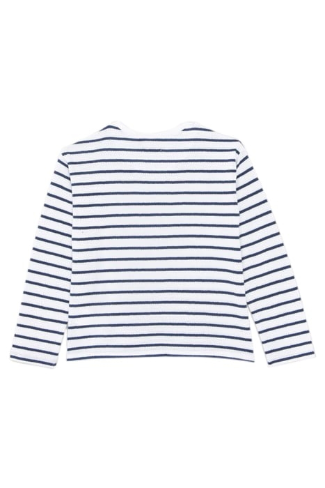 GIRL’S NAVY ORGANIC COTTON T-SHIRT WITH EMBROIDERED HEART 2