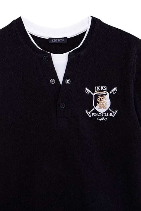 BOY'S TROMPE-L'OEIL BLACK T-SHIRT 3