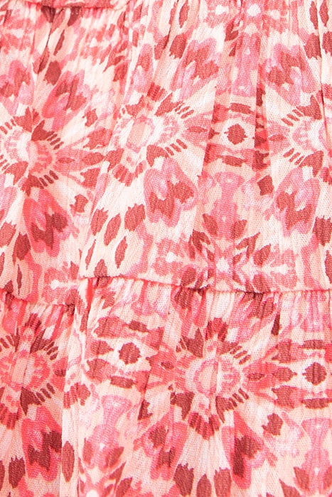 GIRLS’ PINK SHORT SKIRT WITH ETHNIC PRINT 6