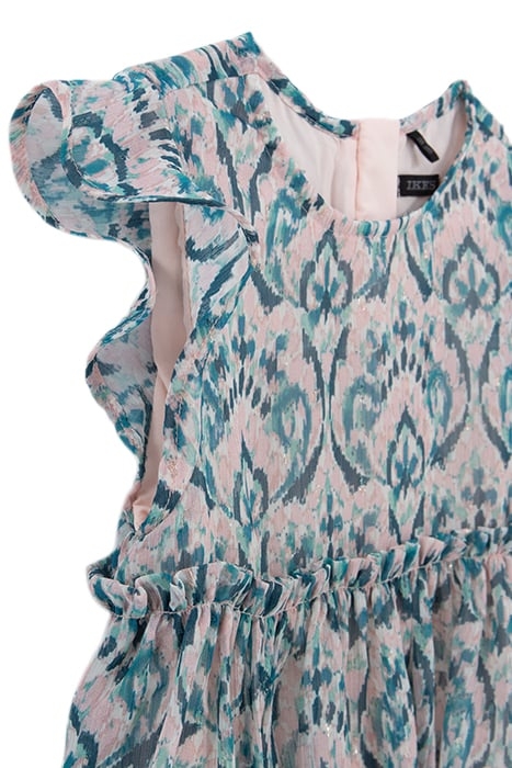PINK PASTEL IKAT PRINT DRESS FOR GIRLS 4