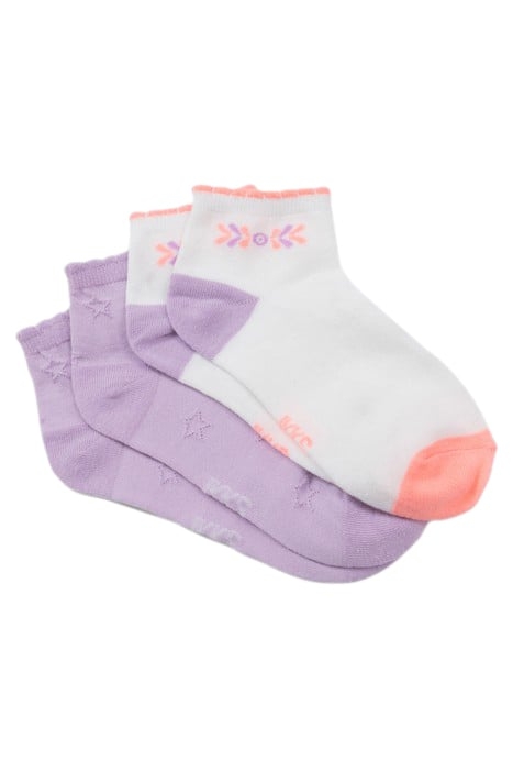 GIRLS’ LILAC AND WHITE SHORT SOCKS 3