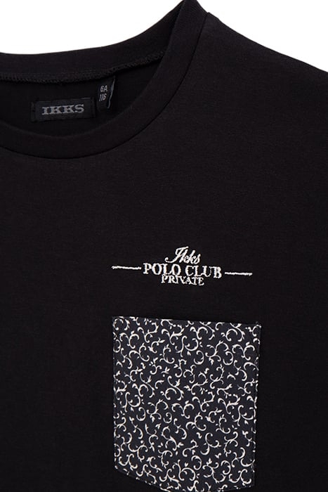 BOY'S BLACK CHEST POCKET T-SHIRT 3