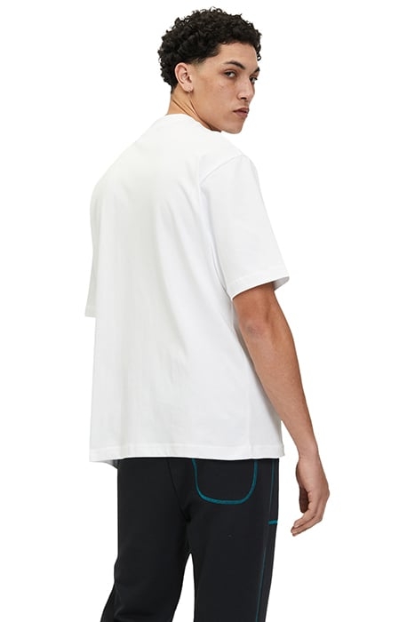 BOXY FIT SHORT SLEEVES T-SHIRT WITH WATER BOTTLE GRAPHIC WHI 2