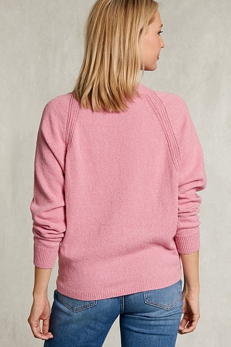 PINK RAGLAN V-NECK SWEATER PINK 2