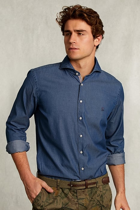 SLIM FIT JEANS SHIRT DARK BLEACH DENIM 1