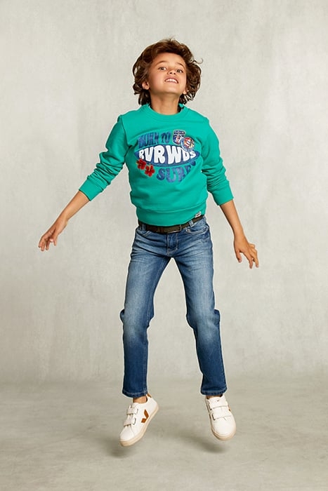 FANTASY CREW NECK SWEATER MOSCOW MULE GREEN 2