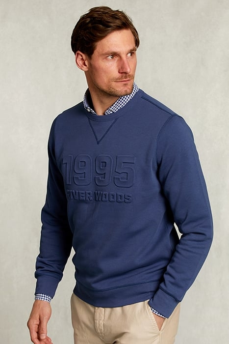 CREW NECK SWEATER DARK BLUE JELLY FISH BLUE 1