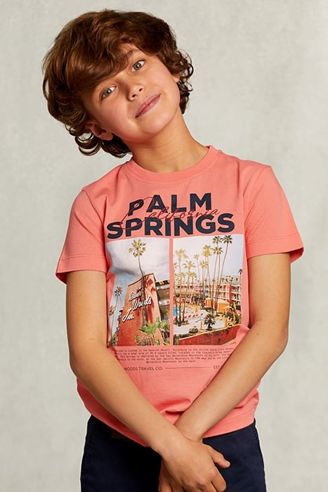 NORMAL FIT BASIC T-SHIRT IN BELLINI PINK 1