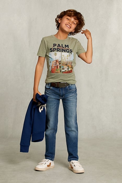 NORMAL FIT BASIC T-SHIRT MIX HERB KHAKI 3