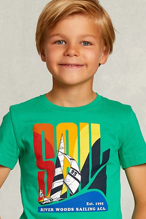 NORMAL FIT BASIC T-SHIRT IN PAPAYA GREEN 4