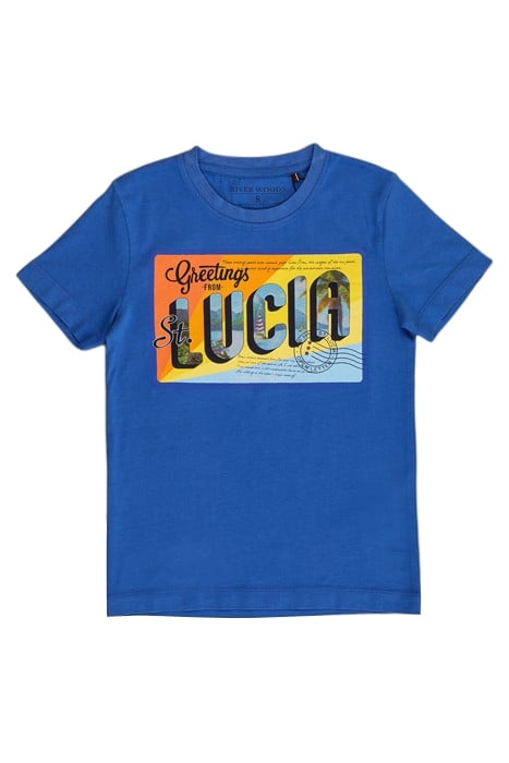 NORMAL FIT BASIC T-SHIRT IN CARIBBEAN BLUE BLUE 1