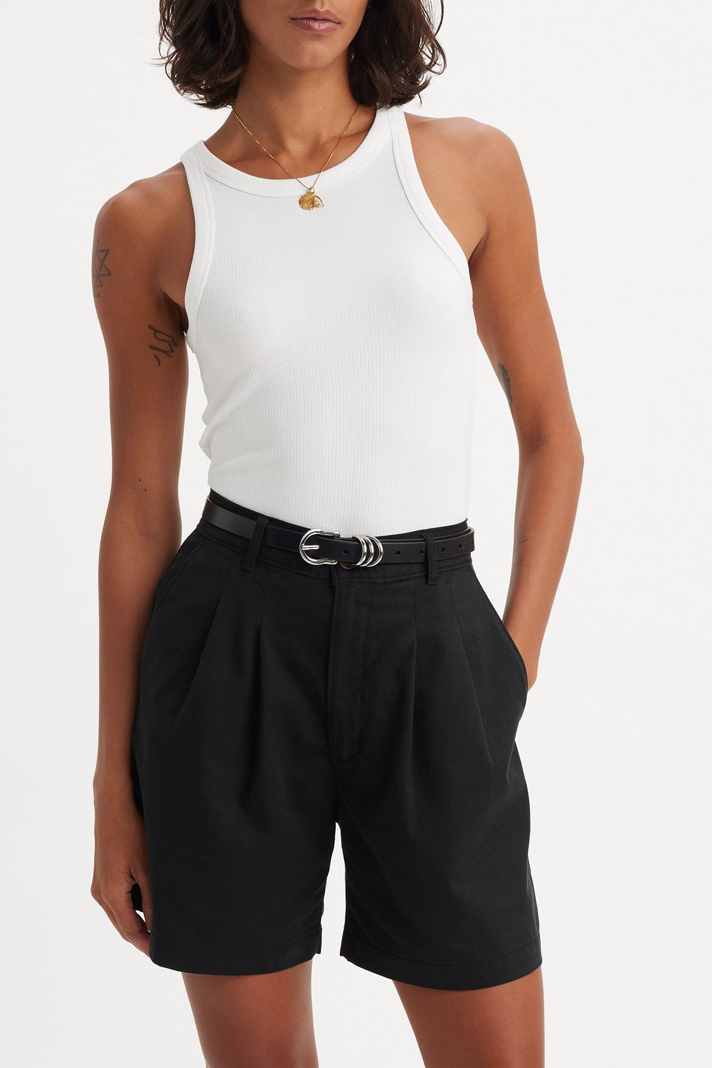 PLEATED TROUSER SHORTS 1