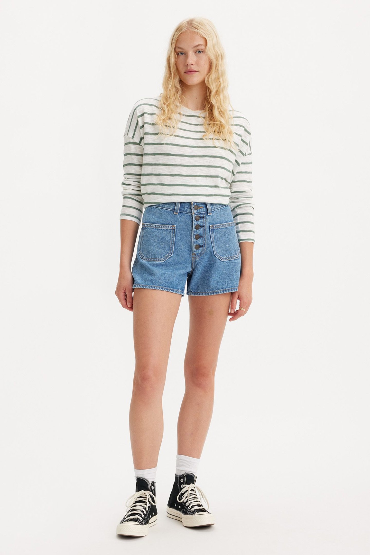 80'S PATCH POCKET MOM SHORTS 1