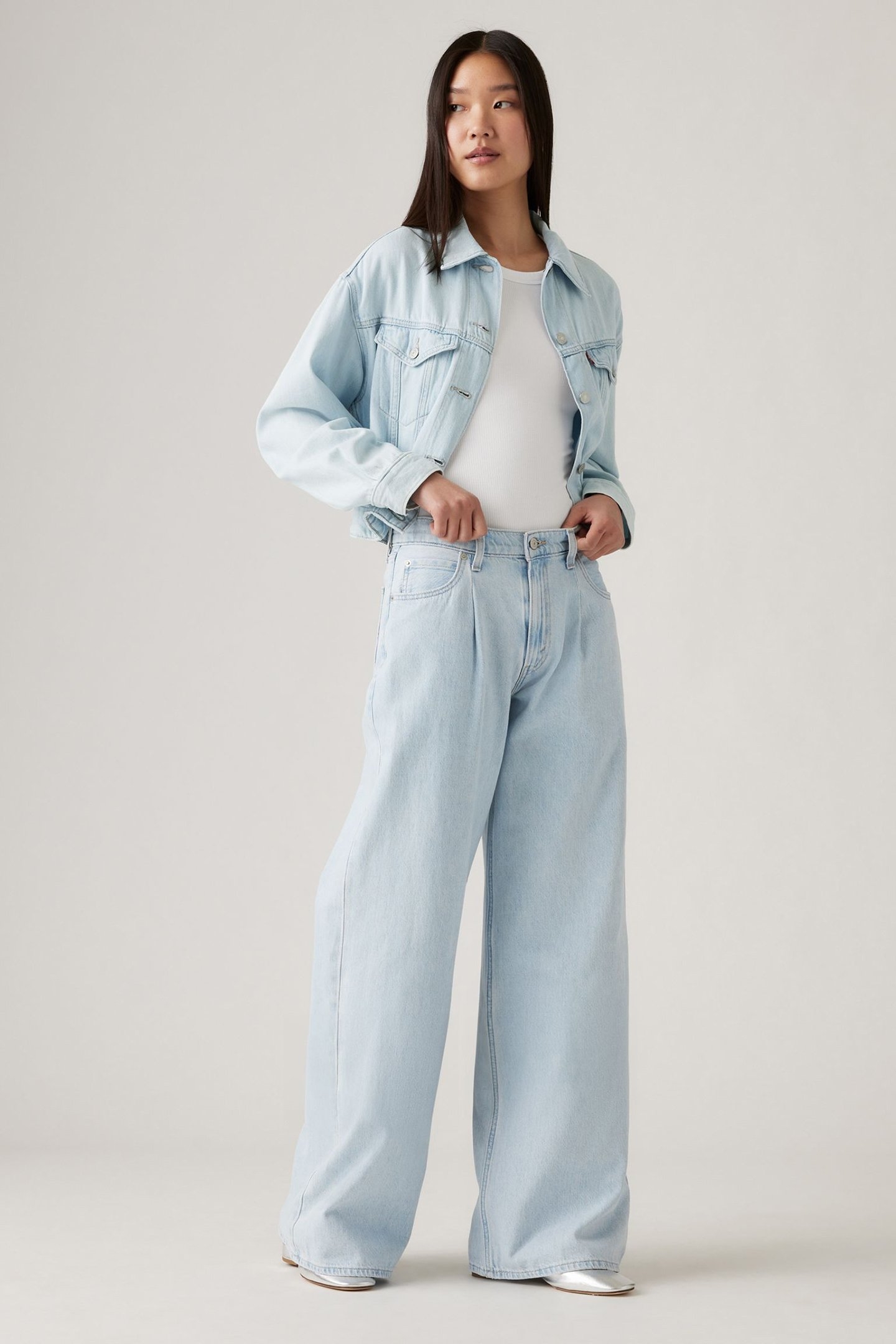 BAGGY DAD WIDE LEG LIGHTWEIGHT JEANS 2