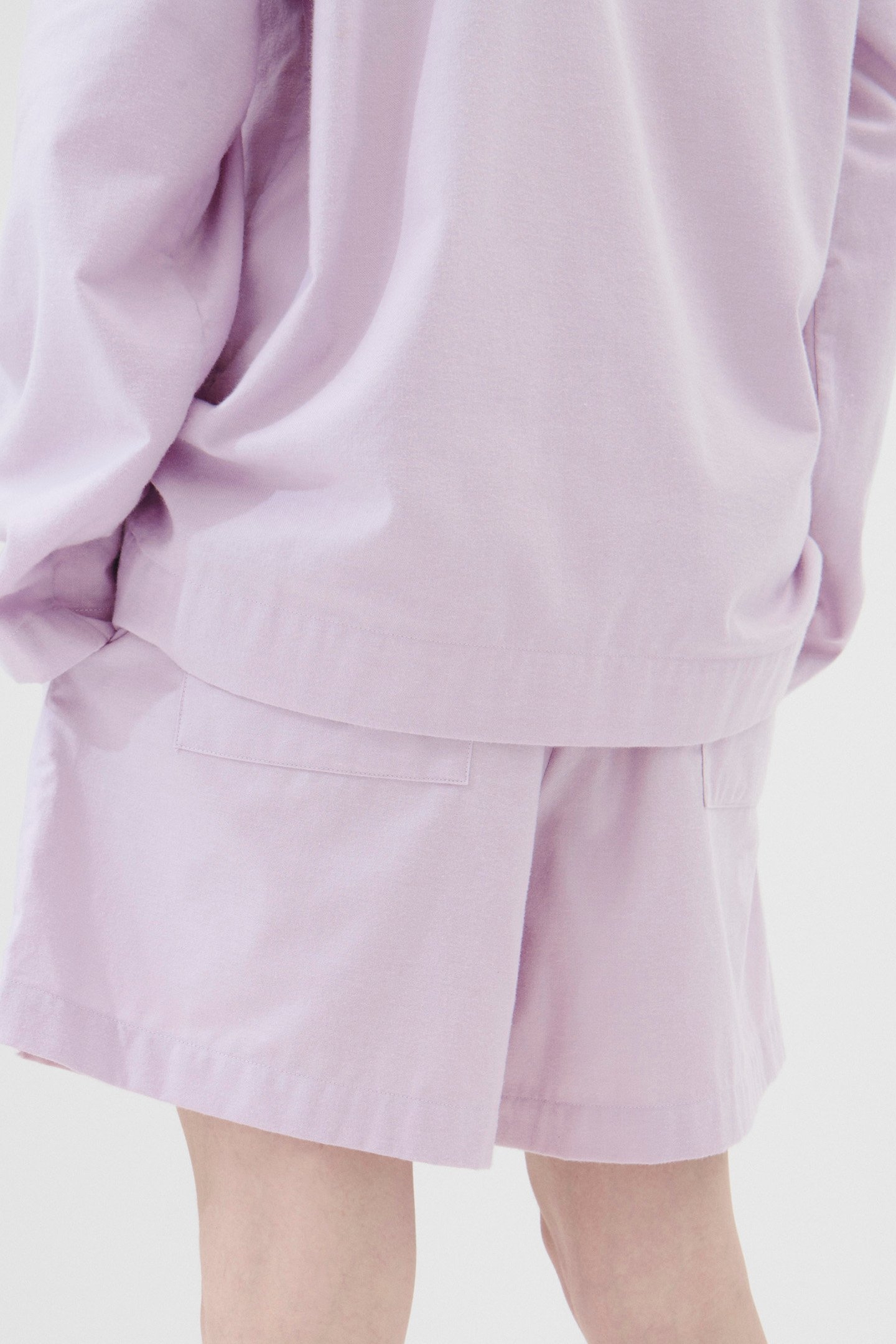 UNISEX FLANNEL, PYJAMAS SHORTS LILAC 2