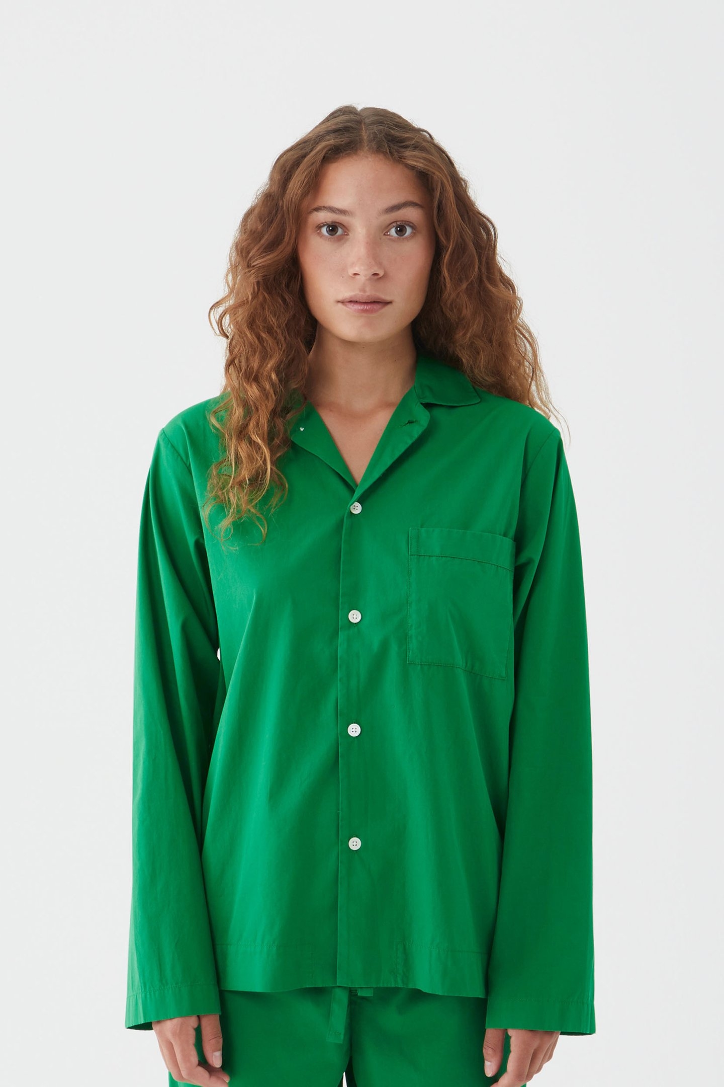 UNISEX POPLIN, PYJAMAS SHIRT CONIFER 1