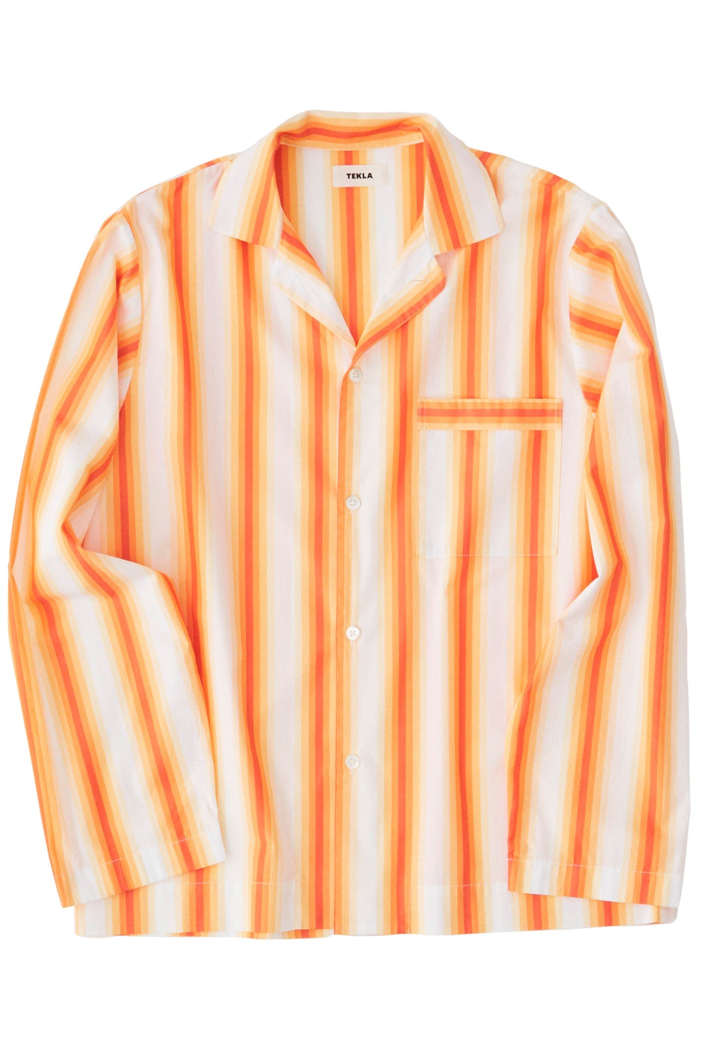 UNISEX POPLIN, PYJAMAS SHIRT ORANGE MARQUEE 3