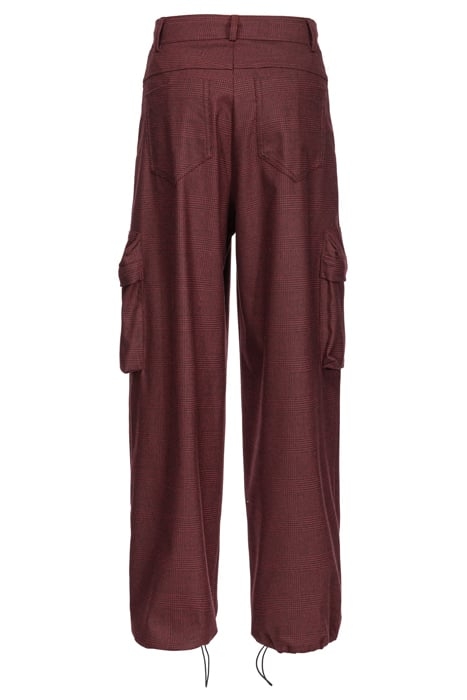 RHYDON TROUSERS BURGUNDY/BLACK 5