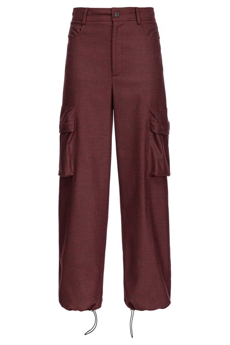 RHYDON TROUSERS BURGUNDY/BLACK 4