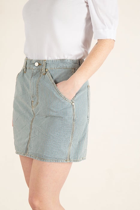 SKIRT STRIPED SHORTY INDIGO/ECRU STRIPE 4