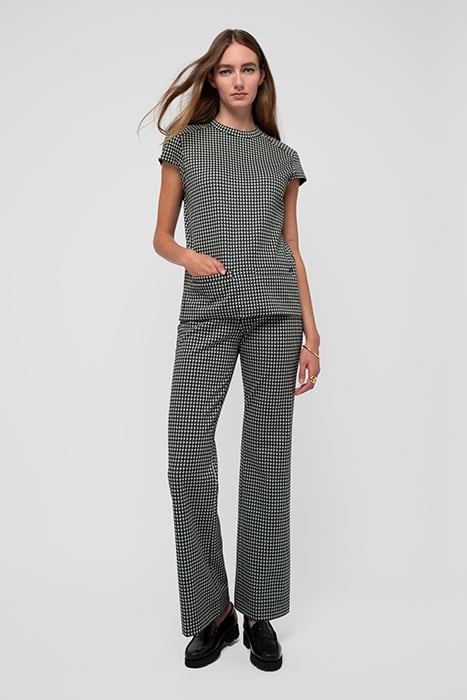 TOP PIED DE POULE COUTURE BLACK/ECRU 2